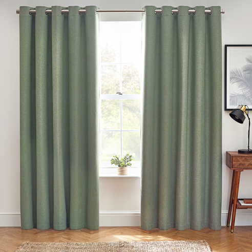 Dawn (Blackout) Eyelet, Eucalyptus - Ready Made Curtains - Image 3